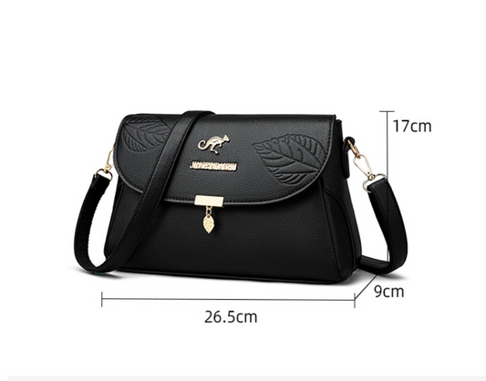 A7-Women's Bag 2025 New Soft Leather Embossed Shoulder Bag