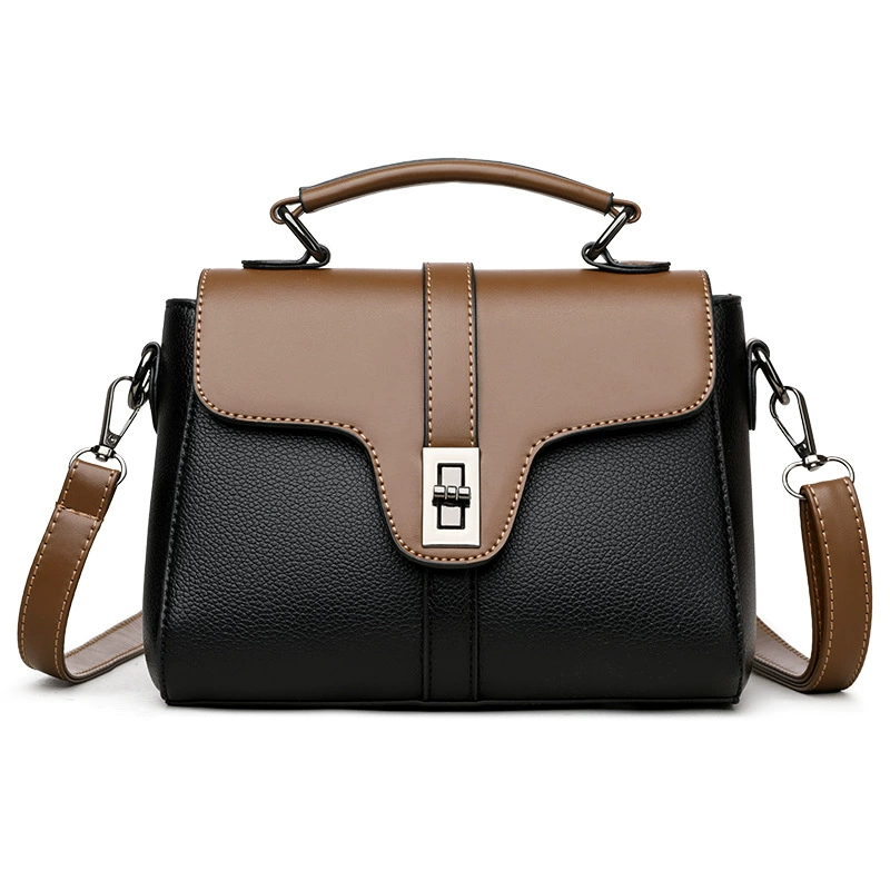 A10-2025 New Products Designer GENUINE LEATHER Luxury Bags Women Crossbody Bags With Flip Lock Colour Blocked Gift